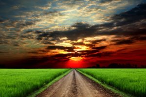 roads, Fields, Sunrises, And, Sunsets, Sky, Clouds, Nature