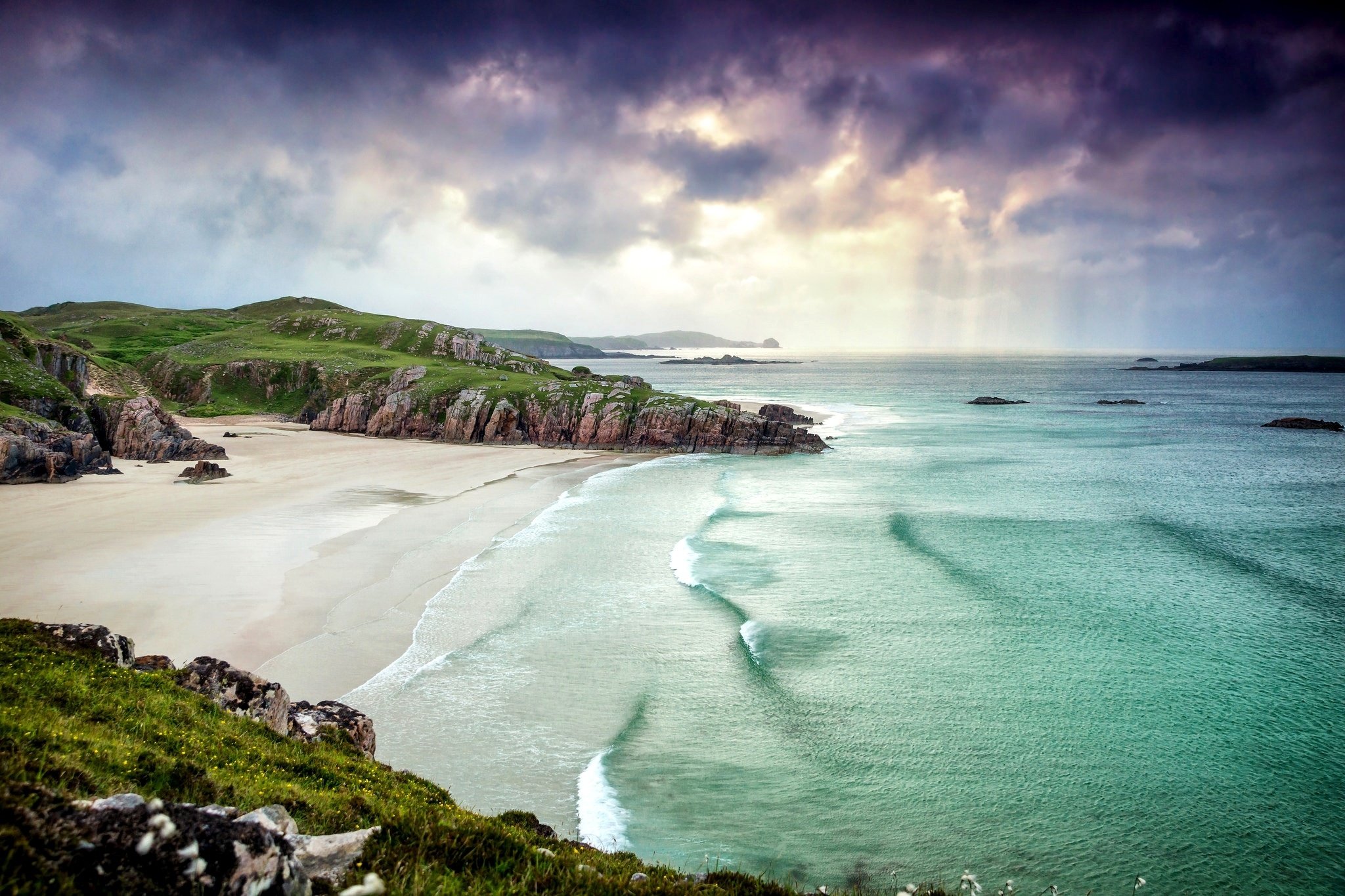 alba, Scotland, Landscape, Great, Britain, Ocean, Sea, Beach, Coast Wallpaper