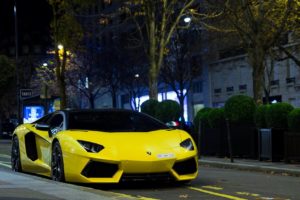 yellow, Lp700 4, Supercar, Aventador, Paris, France, Lamborghini