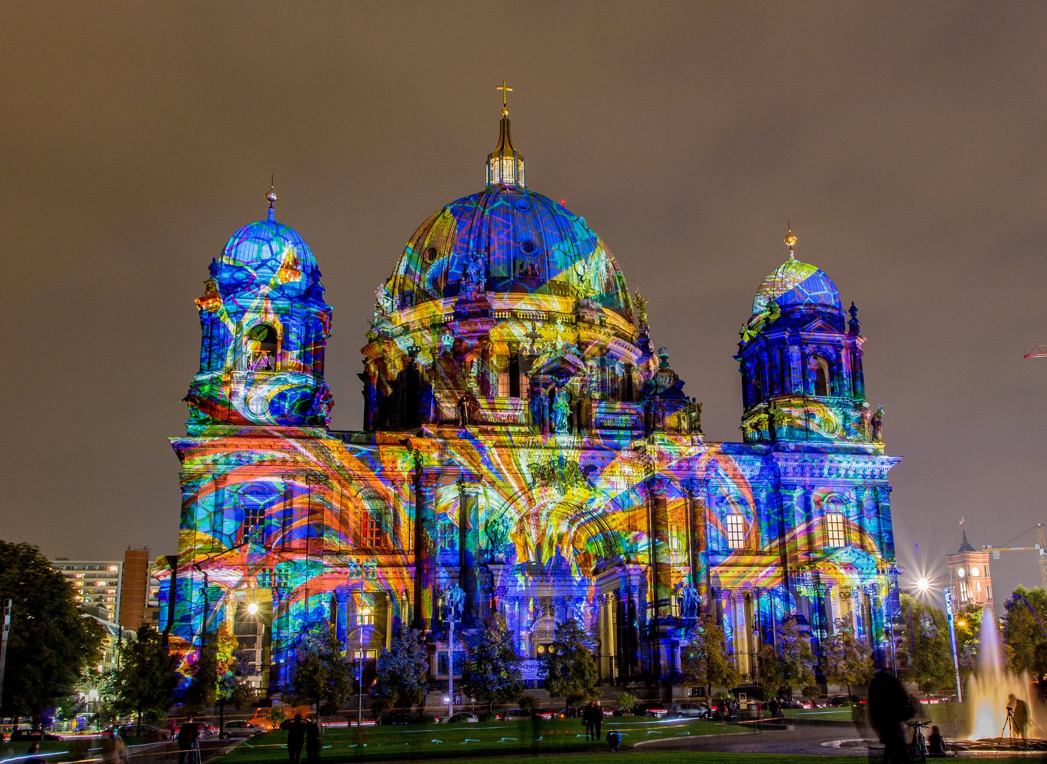 berlin, Germany, Building, Color, Lights Wallpaper