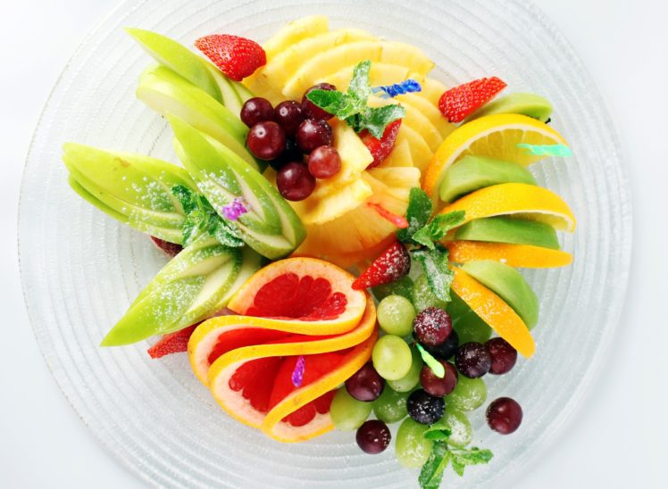 banana, Kiwi, Grapefruit, Salad, Fruit, Dish, Strawberry, Pineapple HD Wallpaper Desktop Background