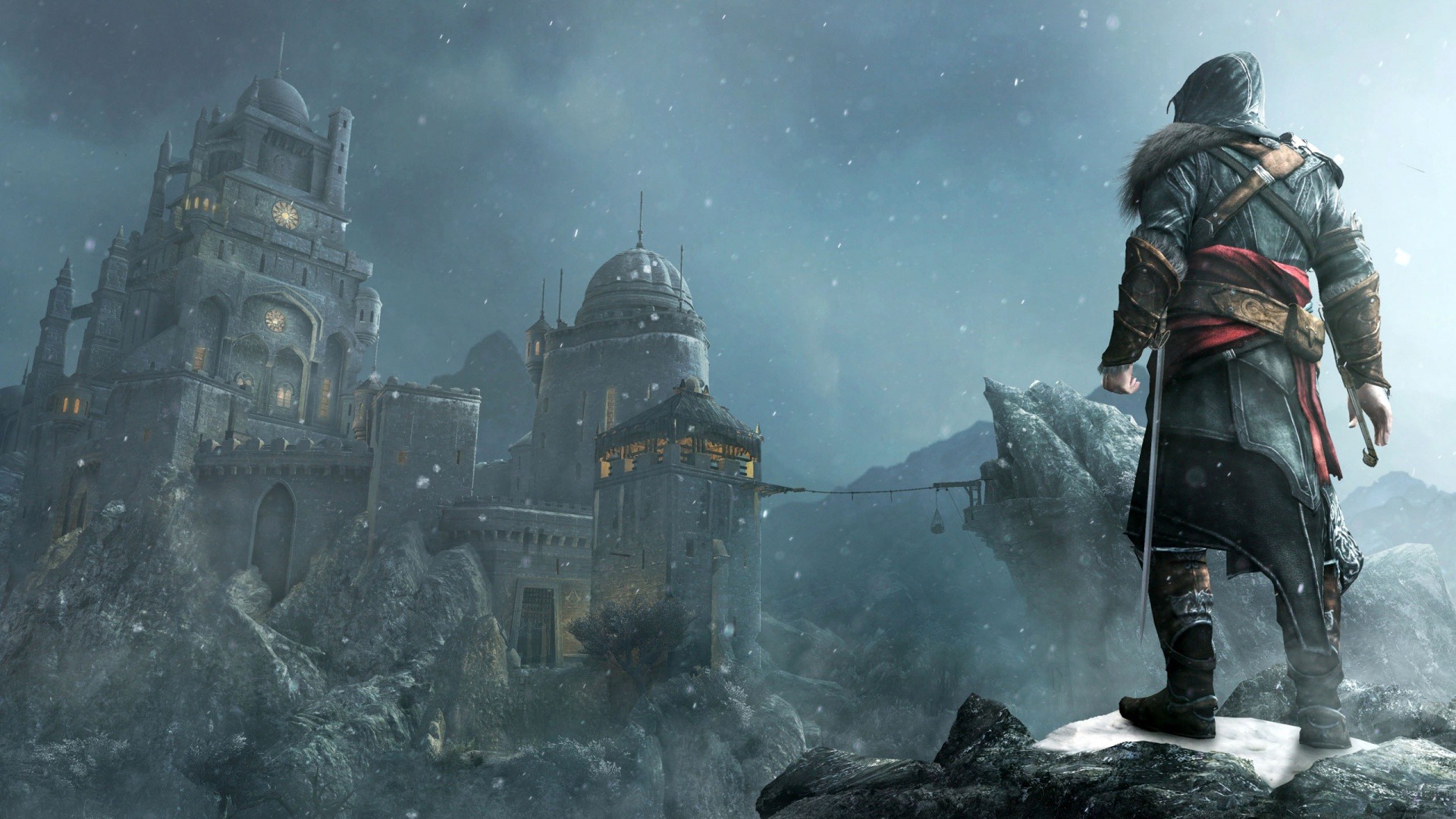 assassinand039s, Creed, Snow, Fantasy, Warrior, Weapons, Sword, Castle Wallpaper