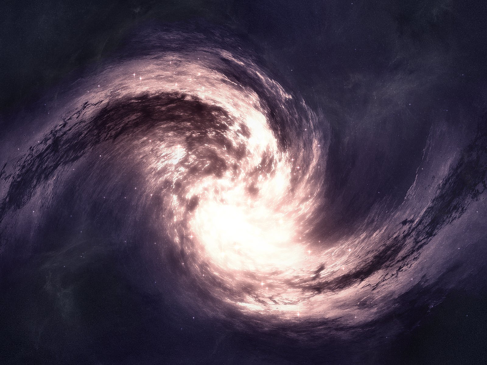 galaxy, Spiral, Stars, Space, Light, Clouds, Interstellar, Dust, Gas, Particles Wallpaper