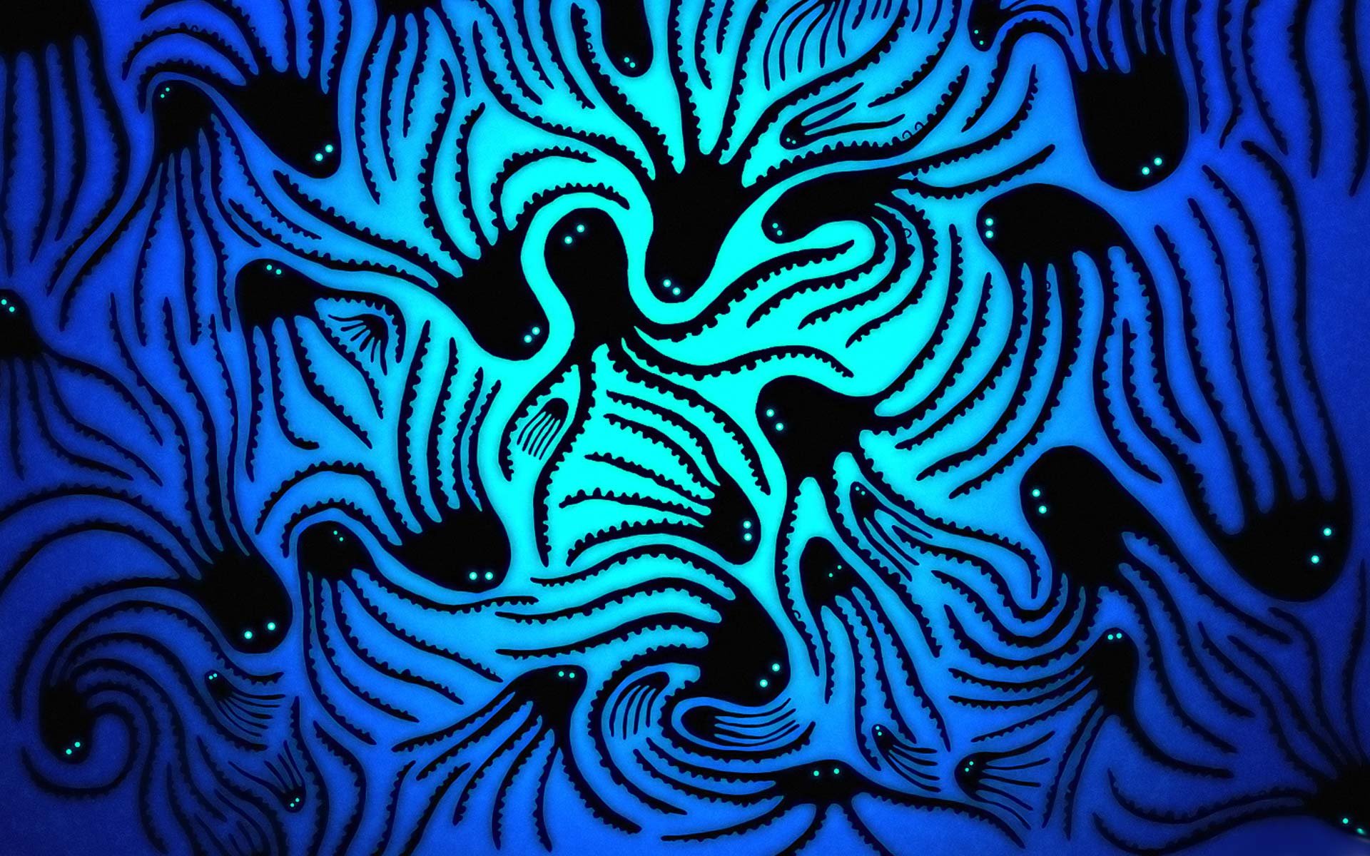 octopus, Sealife, Underwater, Ocean, Sea, Art, Artwork, Psychedelic Wallpaper