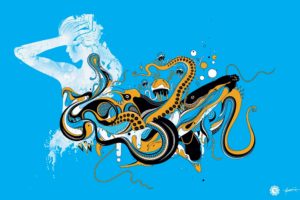 octopus, Sealife, Underwater, Ocean, Sea, Art, Artwork, Psychedelic