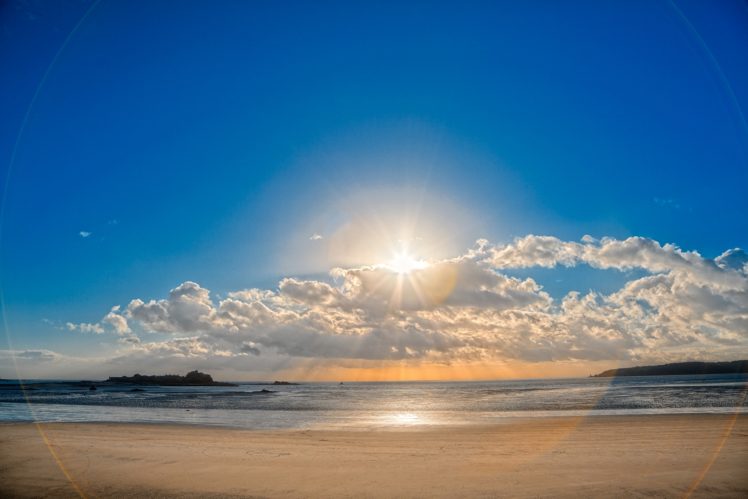 nature, Beaches, Ocean, Sea, Sky, Clouds, Sunset, Sunrise HD Wallpaper Desktop Background