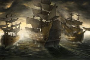battle, Sailing, Ship, Fantasy, Boat, War