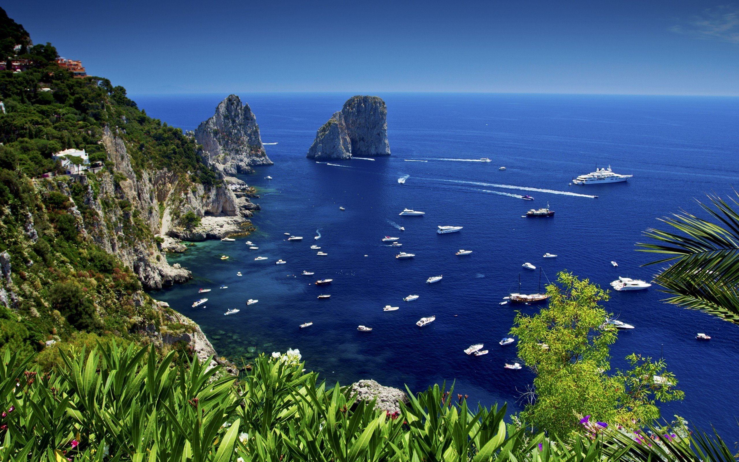 sea, Boats, Blue, Summer, Nature Wallpaper