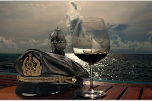 sailor, Hat, Boat, Vine, Sea