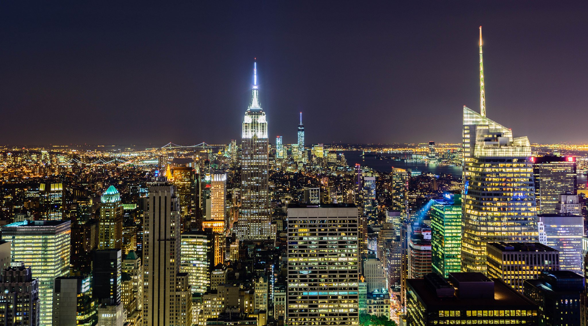 brooklyn, Cities, City, Intel, Rivers, New, York, Manhattan, Night, Light Wallpaper