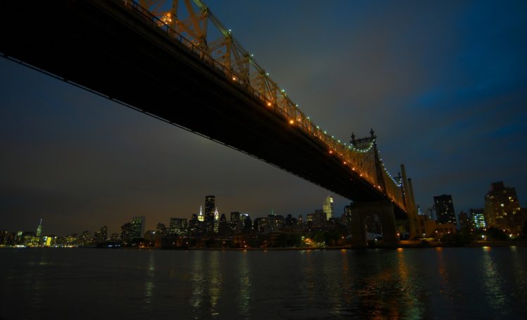 bridge, Bridges, Brooklyn, Cities, City, Intel, Rivers, New, York, Manhattan, Night, Light HD Wallpaper Desktop Background