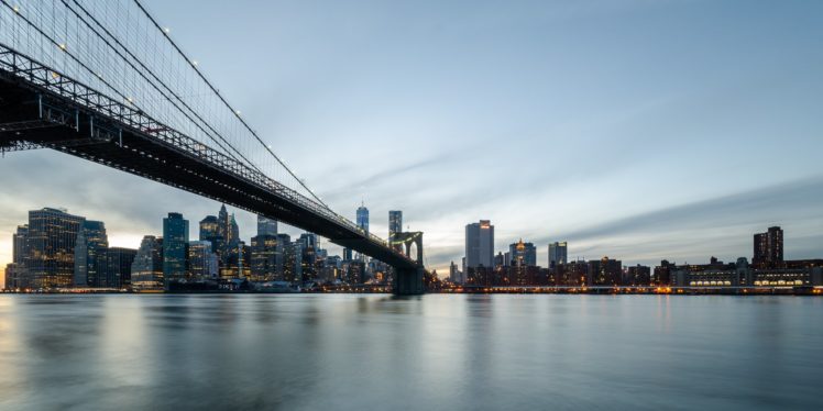 bridge, Bridges, Brooklyn, Cities, City, Intel, Rivers, New, York, Manhattan, Night, Light HD Wallpaper Desktop Background