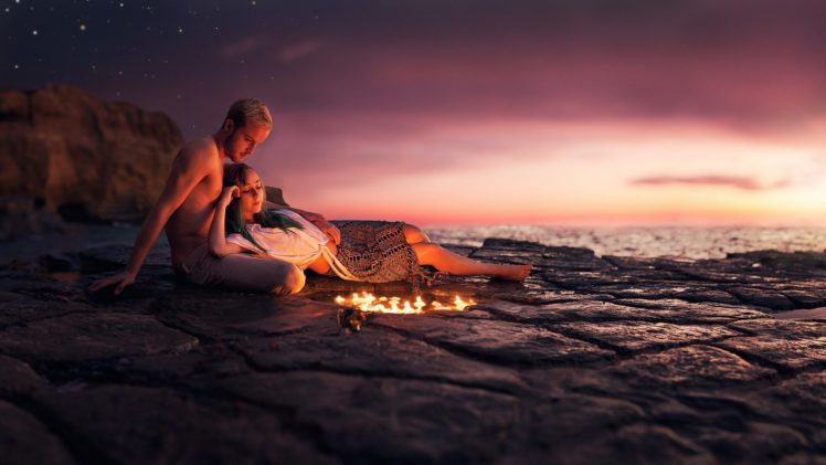 boy, Girl, Love, Fire, Sea, Alone, Couple, Lovers Wallpapers HD / Desktop  and Mobile Backgrounds