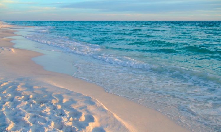 beach, Nature, Sea, Blue, Sand, White HD Wallpaper Desktop Background