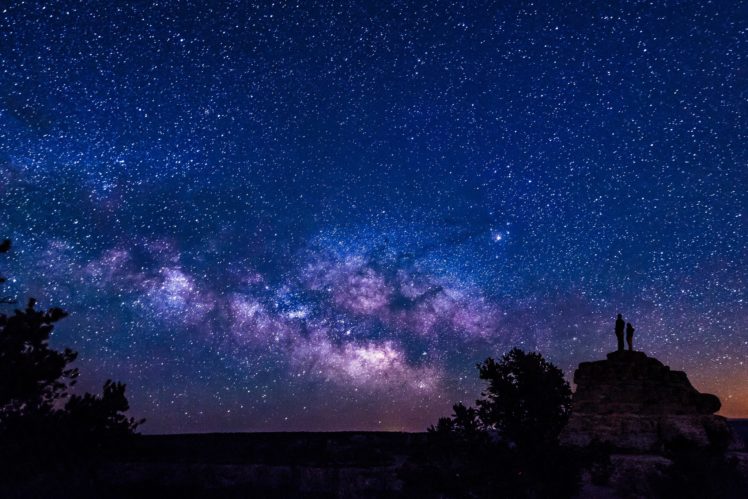 galaxy, Milky, Night, Rock, Sky, Space, Stars, Wallpaper HD Wallpaper Desktop Background