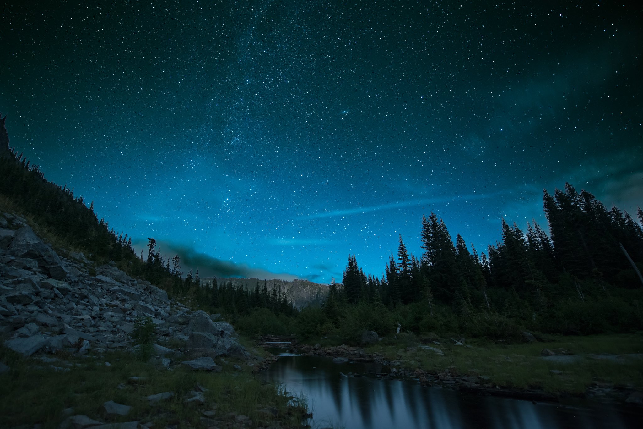 galaxy, Milky, Night, Rock, Sky, Space, Stars, Wallpaper Wallpaper