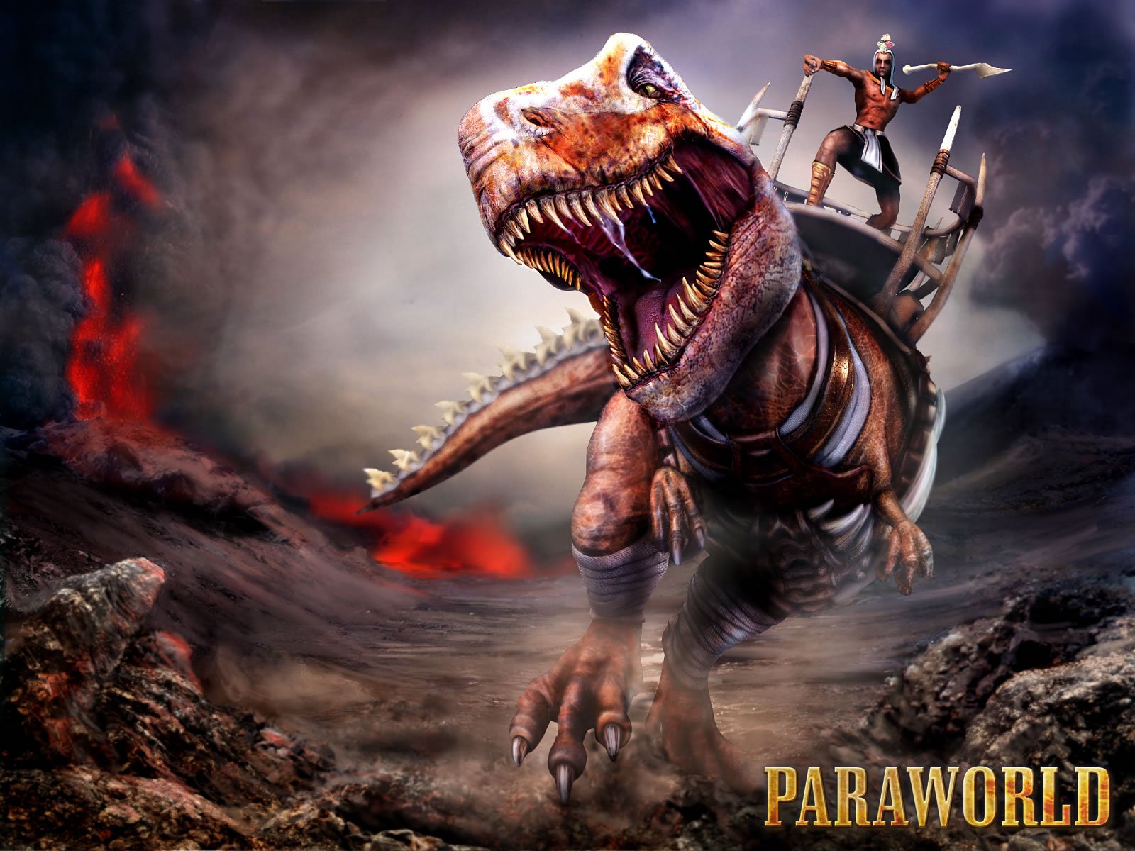 paraworld, Strategy, Fantasy, Prehistoric, Dinosaur, Adventure Wallpaper