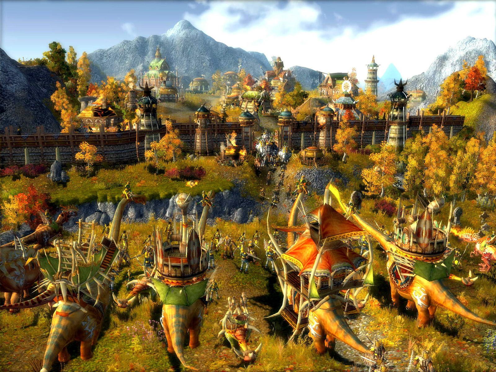 paraworld, Strategy, Fantasy, Prehistoric, Dinosaur, Adventure Wallpaper