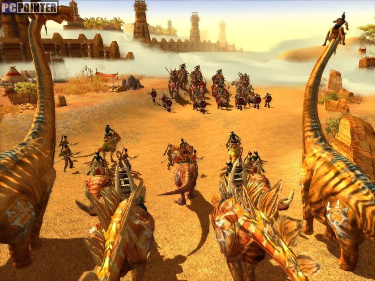 paraworld, Strategy, Fantasy, Prehistoric, Dinosaur, Adventure HD Wallpaper Desktop Background