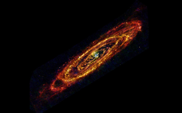 galaxy, Andromeda, Infrared, Black, Stars HD Wallpaper Desktop Background