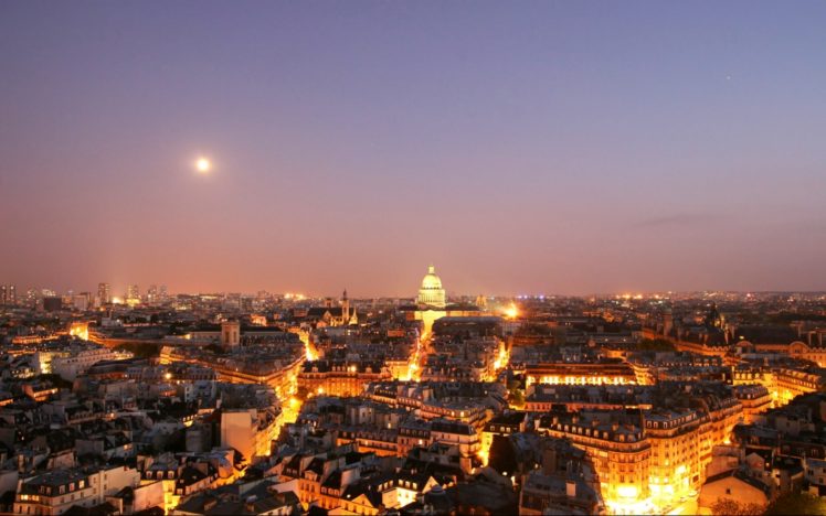 paris, Buildings, Sunset, Lights HD Wallpaper Desktop Background