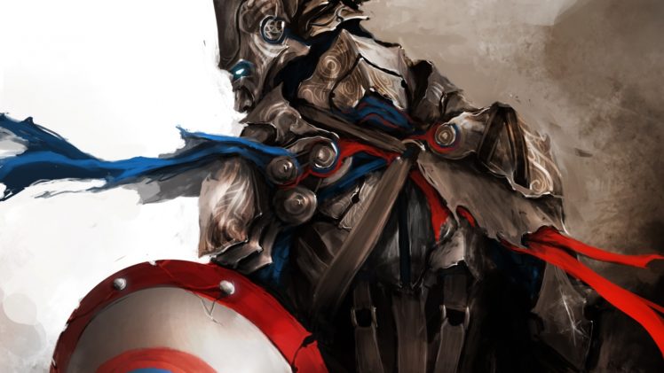 medieval, Captain, America, Superhero HD Wallpaper Desktop Background