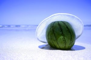 watermelon, On, The, Beach