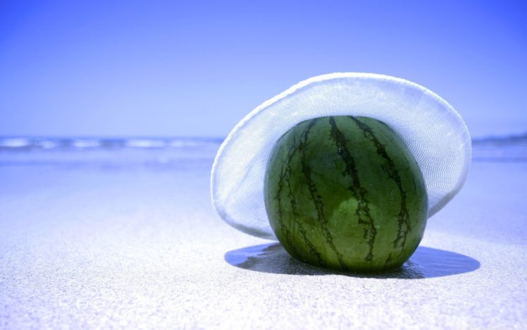 watermelon, On, The, Beach HD Wallpaper Desktop Background