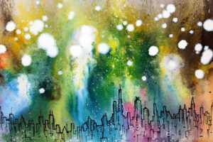 cityscapes, Artwork, Abstract, Cities, Color, Spots