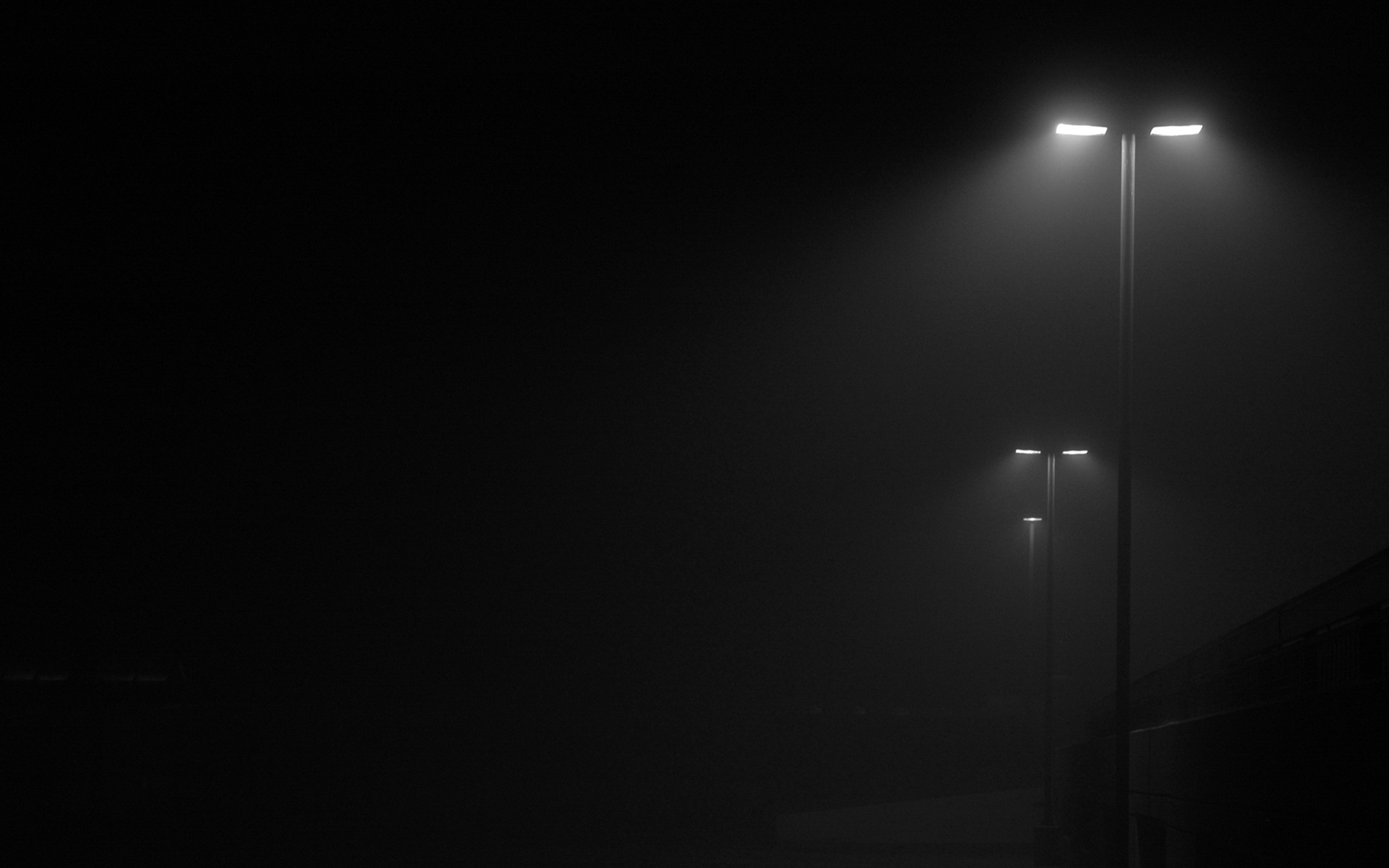 fog, Dark, Lamp, Post, Lights, Monochrome Wallpapers HD / Desktop and  Mobile Backgrounds