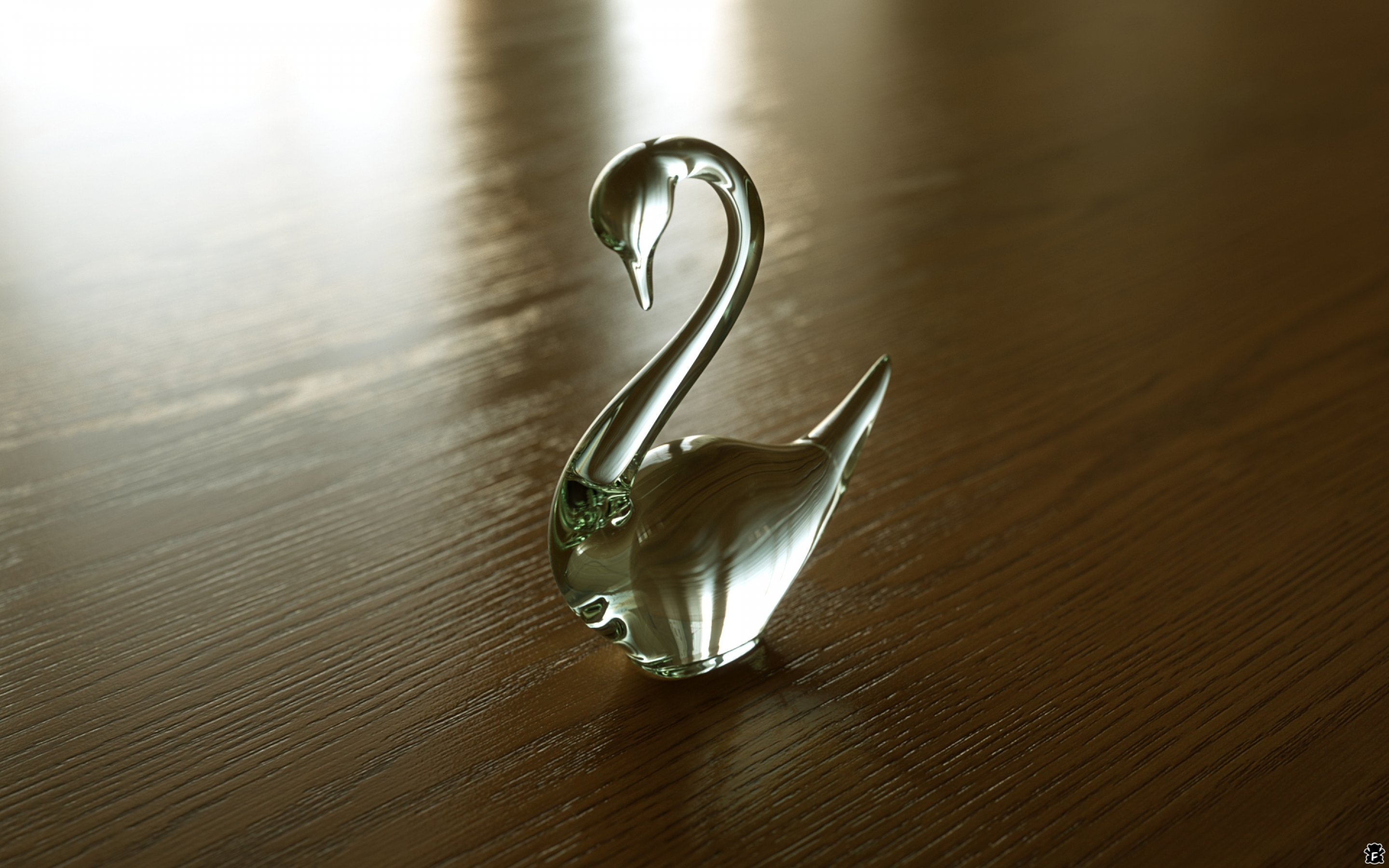 glass, Swan Wallpaper