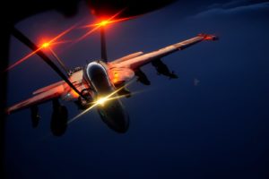 refuel, Jet, Night, Lights, Military