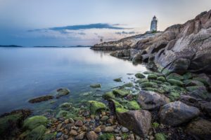 sea, Lighthouse, Rocks, Beach, Rocks, Landscape
