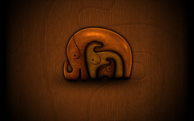 three, Elephants HD Wallpaper Desktop Background
