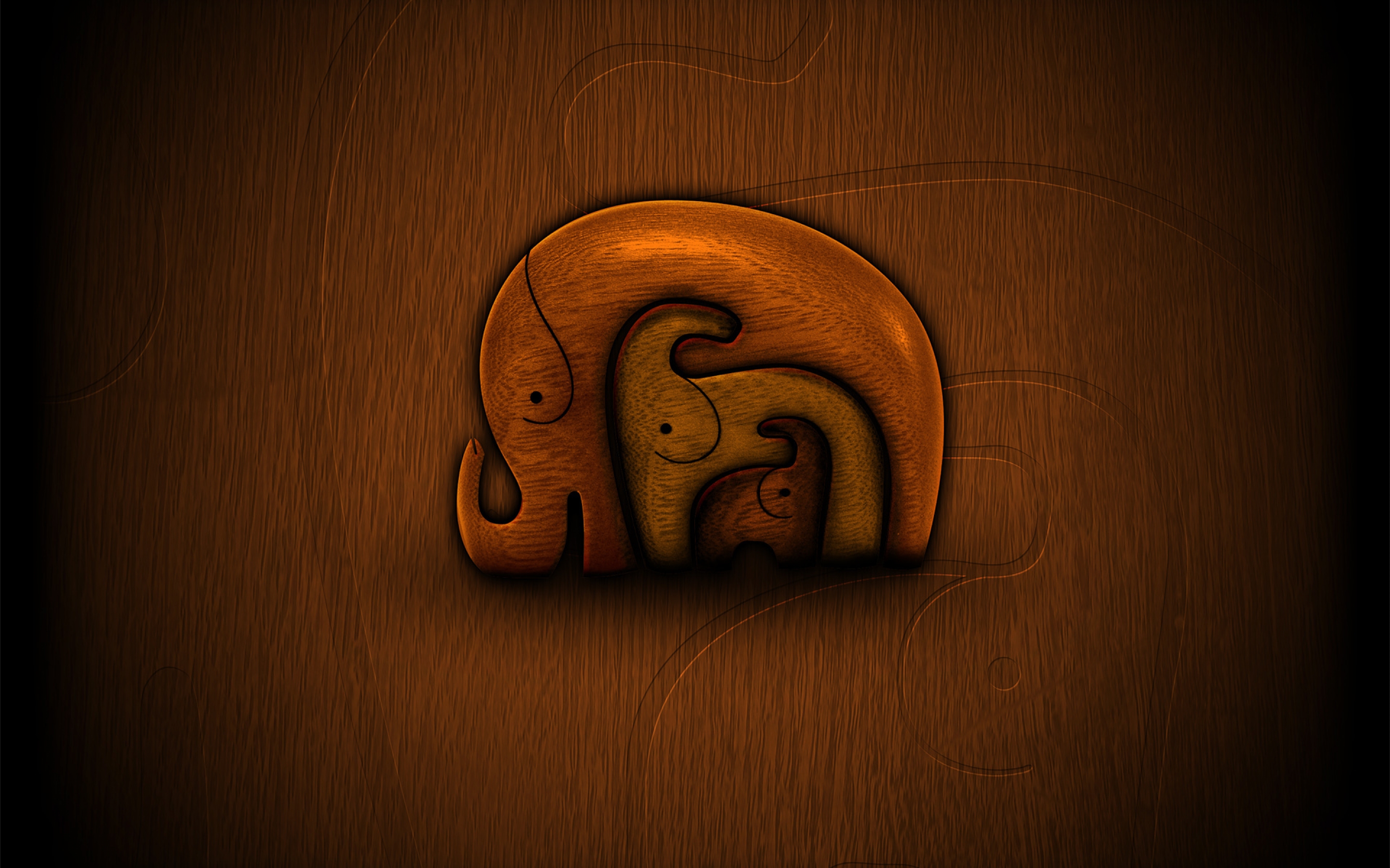 three, Elephants Wallpaper