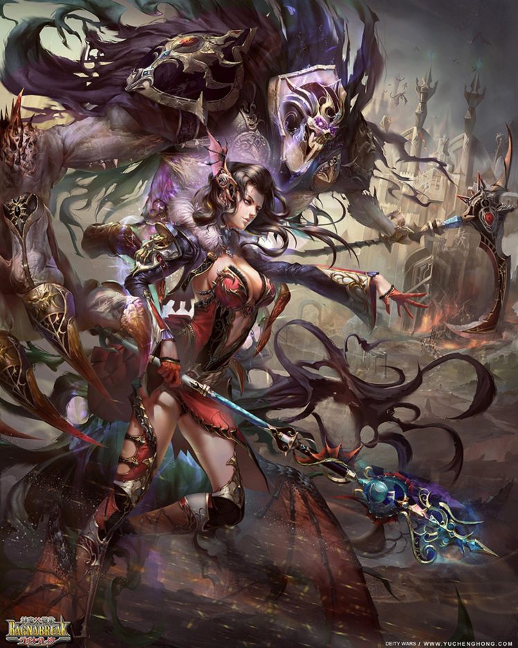 devil, Woman, War, Dragon, Fantasy, Girl, Game HD Wallpaper Desktop Background