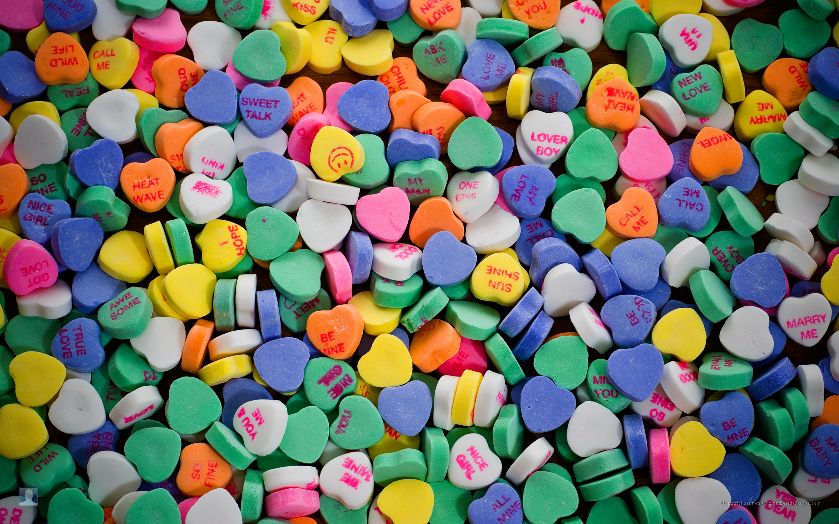 valentineand039s, Day, Candy, Hearts Wallpaper