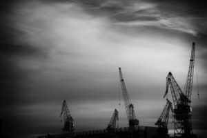 crane, Machine, Man made, Monochrome, Sky