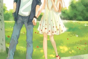 love, Anime, Couple, Boy, Girl, Tree, Red, Shoes, White, Dress