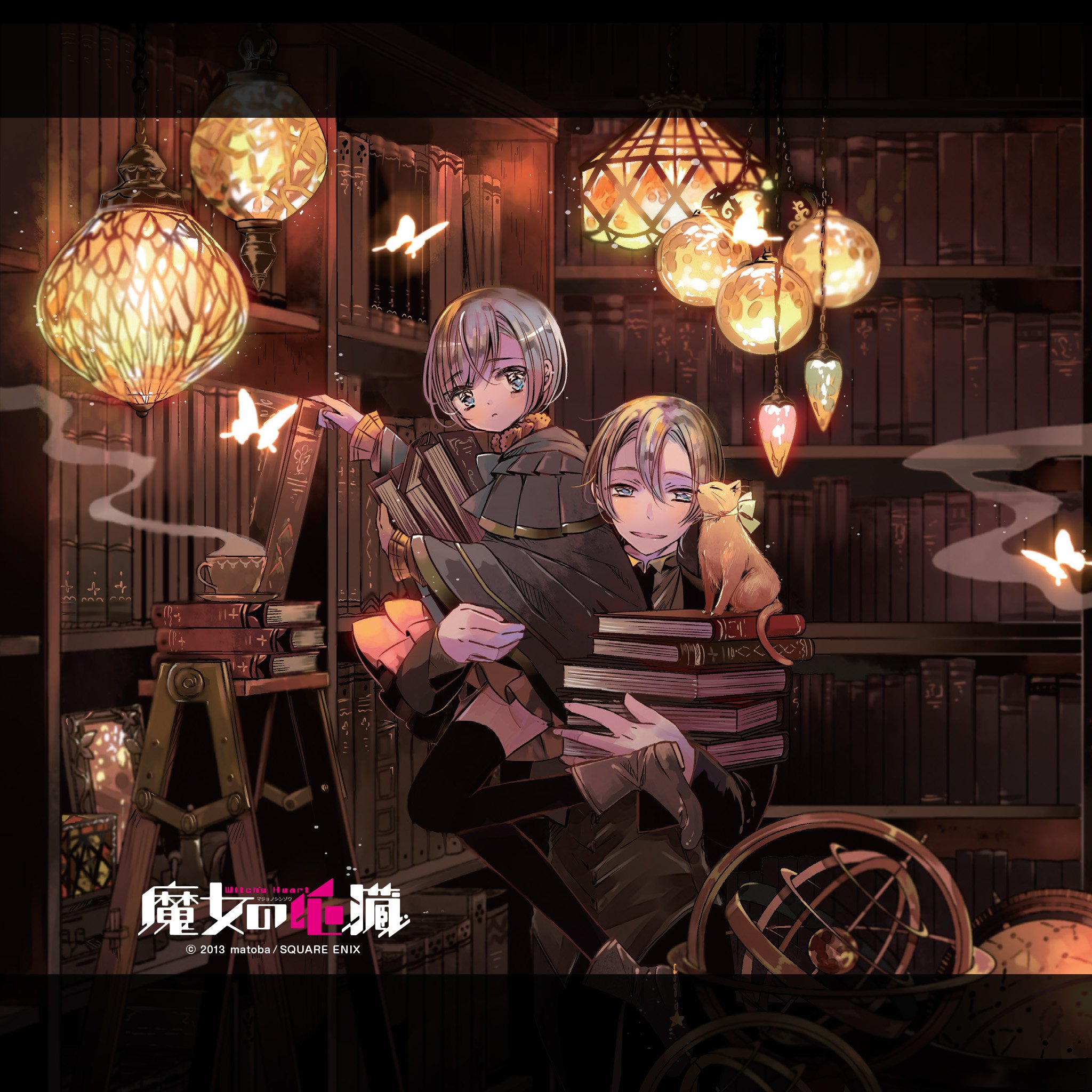 butterfly, Anime, Group, Books, Cat, Animal, Lambda, Library Wallpaper