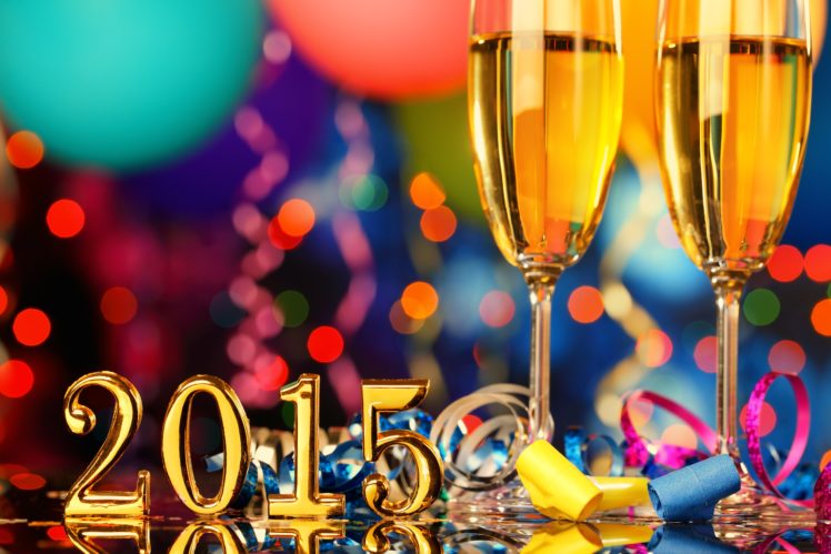 2015, Happy, New, Year, Champagne, Celebration, Holiday, New, Year, Champagne, Glasses, Serpentine HD Wallpaper Desktop Background