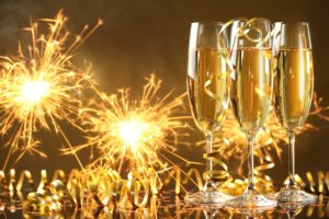 happy, New, Year, Champagne, Golden, Celebration, Holiday, New, Year, Champagne, Glasses, Streamers, Sparklers