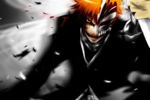 anime, Series, Bleach, Ichigo, Horrow, Dark, Devil, Orange, Hair