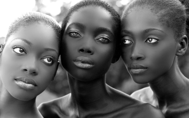 women, Females, Girls, Babes, Faces, Eyes, Black, White, Monochrome HD Wallpaper Desktop Background