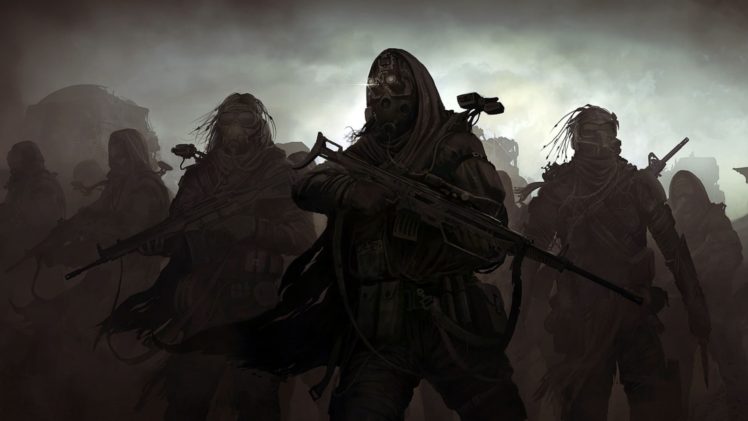poluttion,  , Soldiers, Guns, Mask, War HD Wallpaper Desktop Background