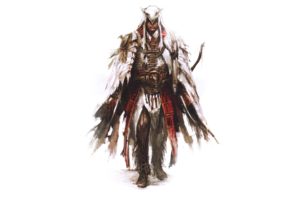 assassinand039s, Creed, Drawing, White, Warrior