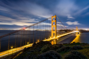 golden, Gate, Bridge, San, Francisco, Light, Ocean, Sky, Cities