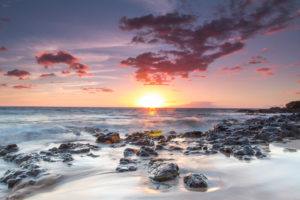 sunset, Rocks, Stones, Ocean, Shore, Beach