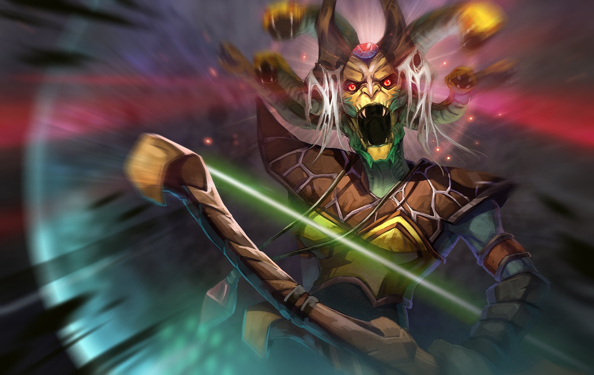 dota, 2, Medusa, The, Gorgon, Games, Fantasy, Warrior, Monster Wallpaper