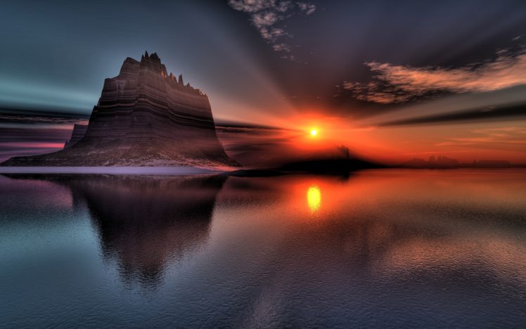 superb, Sunset, Reflection HD Wallpaper Desktop Background
